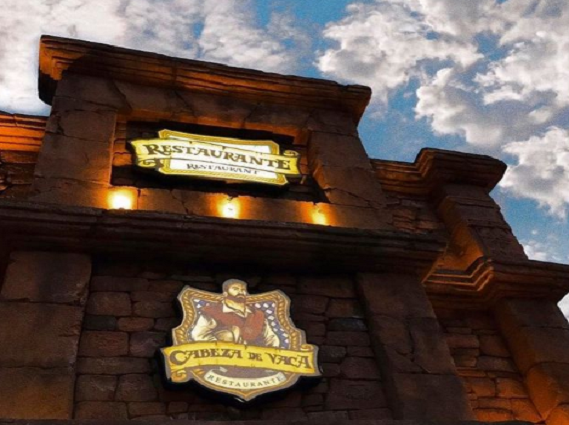 Fantástico jantar no Restaurante Cabeza de Vaca, no Marco das Três Fronteiras!