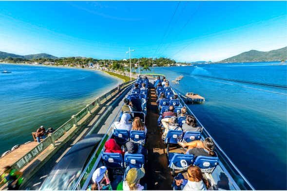 Tour Completo de Ônibus Turístico em Florianópolis com Teto Aberto!