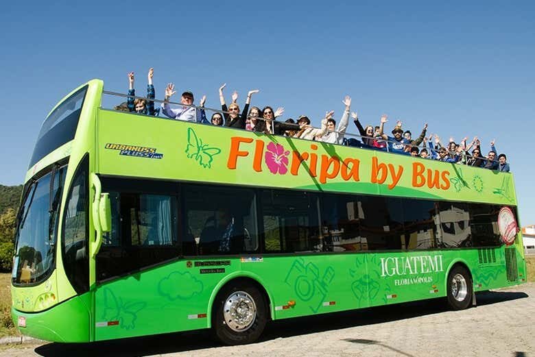Tour Completo de Ônibus Turístico em Florianópolis com Teto Aberto!